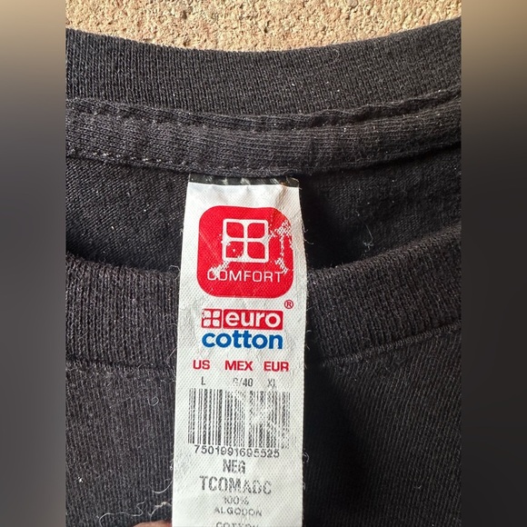 Black Graphic Women's Tee with Colorful Floral Design - Picture 3 of 4